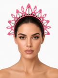 Handmade Macrame Tiara in Pink