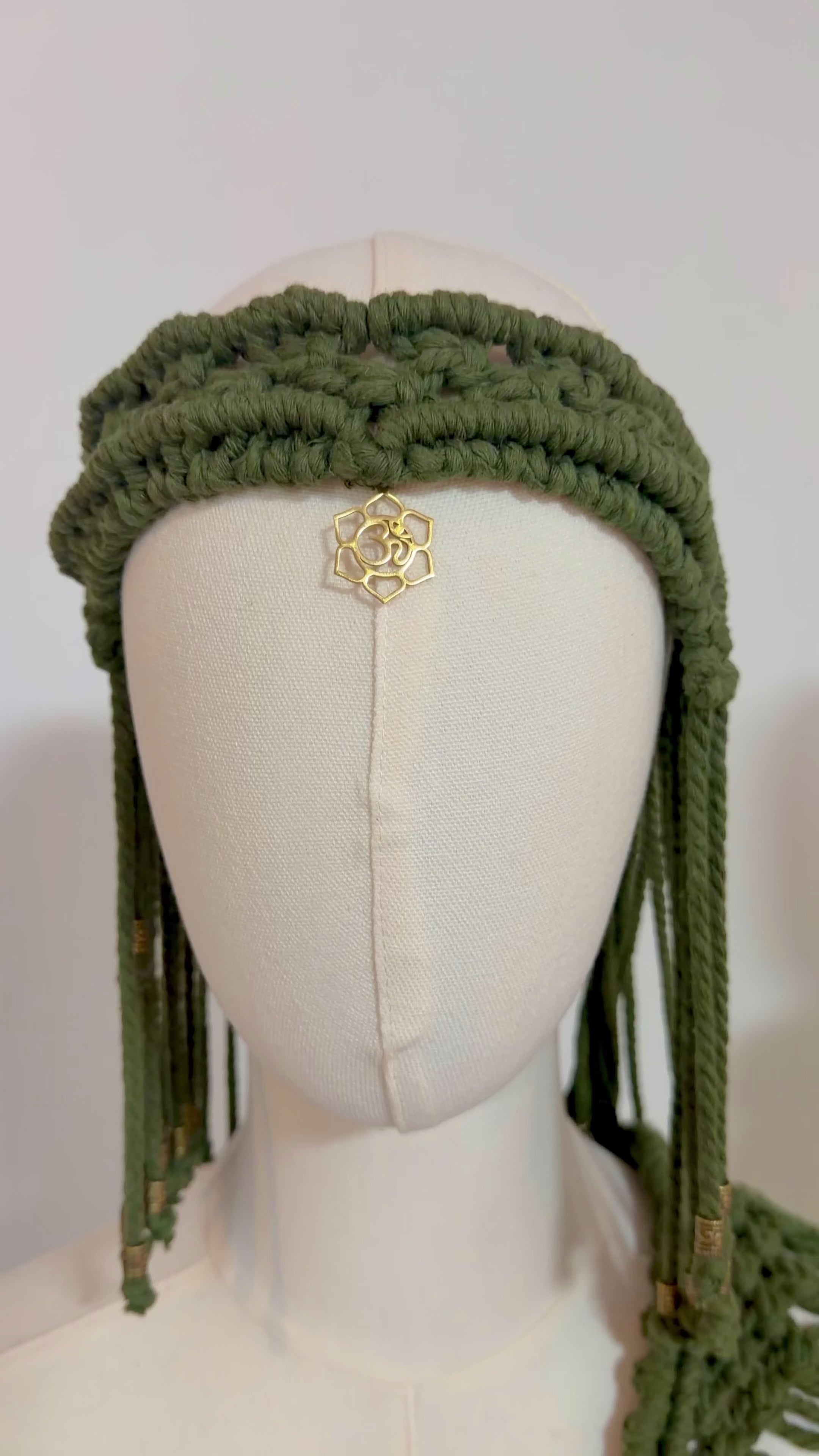 2 piece Green handmade macrame Coverup / festival outfit